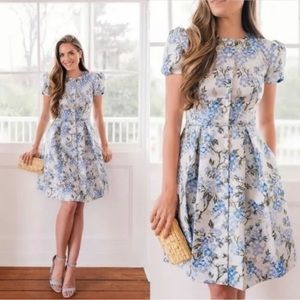 GAL MEETS GLAM Margaret Poppy Jacquard Dress